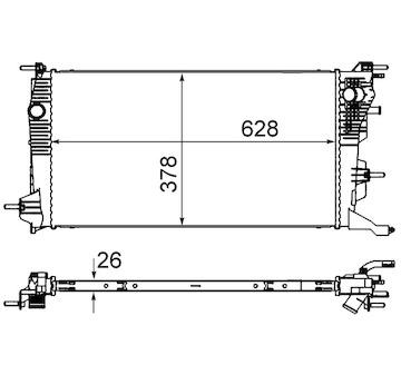 Chladič, chlazení motoru MAHLE CR 840 000S