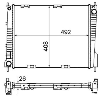 Chladič, chlazení motoru MAHLE CR 841 000S