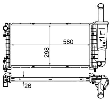 Chladič, chlazení motoru MAHLE CR 843 000S