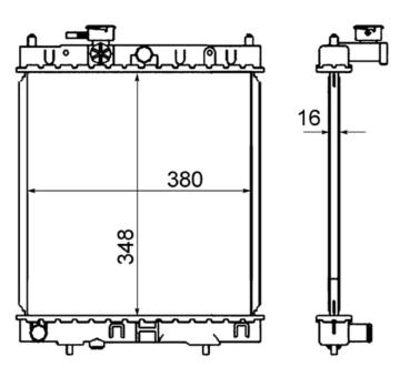 Chladič, chlazení motoru MAHLE ORIGINAL CR 844 000S