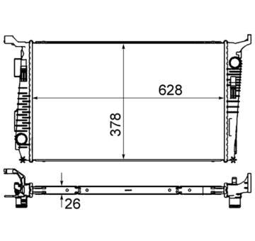 Chladič, chlazení motoru MAHLE CR 845 000S