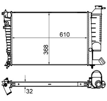 Chladič, chlazení motoru MAHLE CR 849 000S