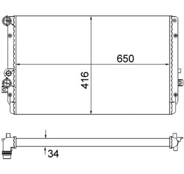 Chladič, chlazení motoru MAHLE CR 854 001S