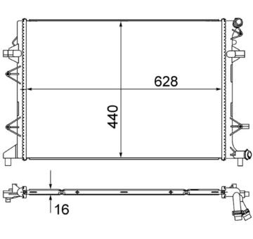 Chladič, chlazení motoru MAHLE CR 855 000S