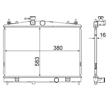 Chladič, chlazení motoru MAHLE CR 856 000S