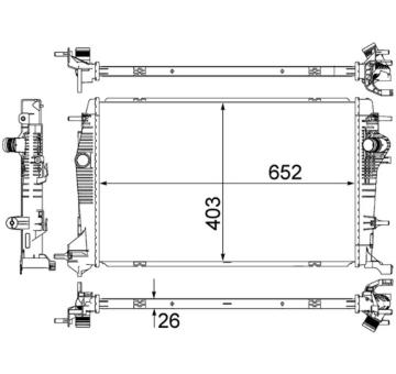 Chladič motora MAHLE CR 857 000S