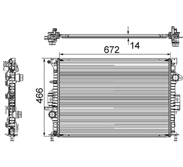 Chladič, chlazení motoru MAHLE CR 906 000P