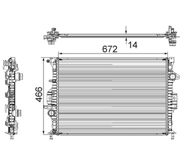 Chladič, chlazení motoru MAHLE CR 906 000S