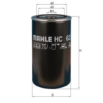 Hydraulický filtr, automatická převodovka MAHLE HC 62