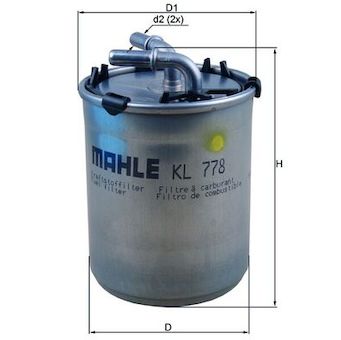 palivovy filtr MAHLE KL 778