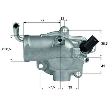 Termostat, chladivo MAHLE ORIGINAL TH 12 87