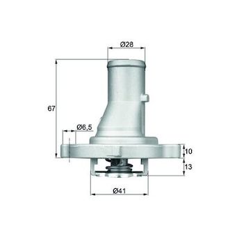 Termostat, chladivo MAHLE TI 68 87D