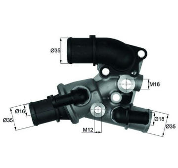 Termostat, chladivo MAHLE TI 117 80D