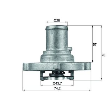 Termostat, chladivo MAHLE TI 122 87D