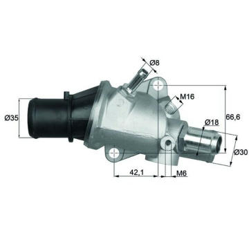 Termostat, chladivo MAHLE TI 138 88