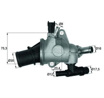 Termostat, chladivo MAHLE TI 142 83