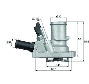 Termostat, chladivo MAHLE TI 144 88