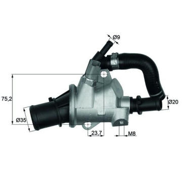 Termostat, chladivo MAHLE TI 145 88