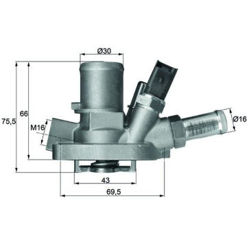 Termostat, chladivo MAHLE TI 147 80