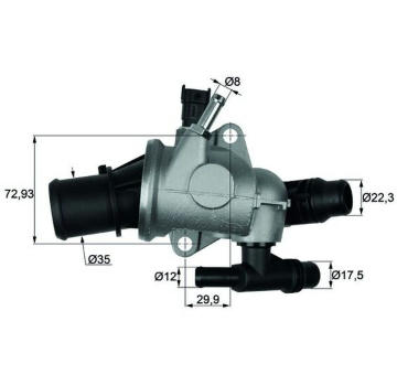 Termostat, chladivo MAHLE TI 152 88