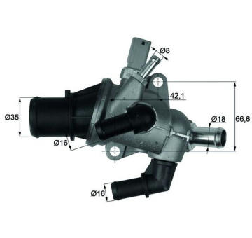 Termostat, chladivo MAHLE TI 158 83