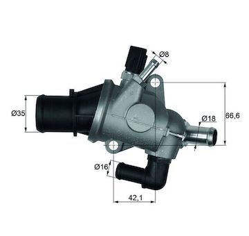 Termostat, chladivo MAHLE TI 163 88