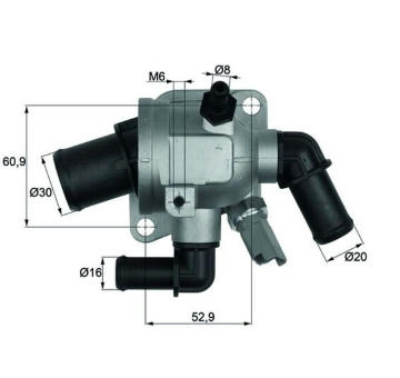 Termostat, chladivo MAHLE TI 173 88