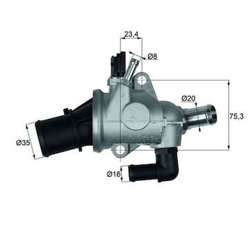 Termostat, chladivo MAHLE TI 174 88