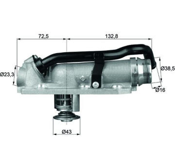 Termostat, chladivo MAHLE TM 8 105