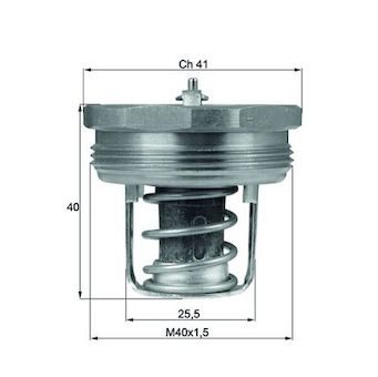 Termostat, chladivo MAHLE TX 89 83