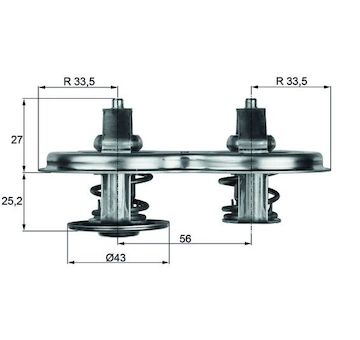 Termostat chladenia MAHLE TX 33 88D