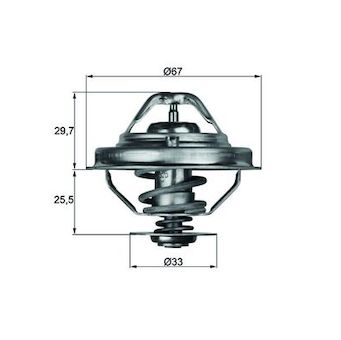 Termostat, chladivo MAHLE TX 38 80D