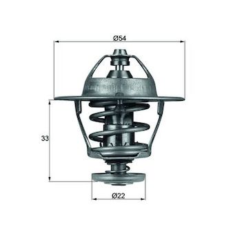 Termostat, chladivo MAHLE TX 53 85D