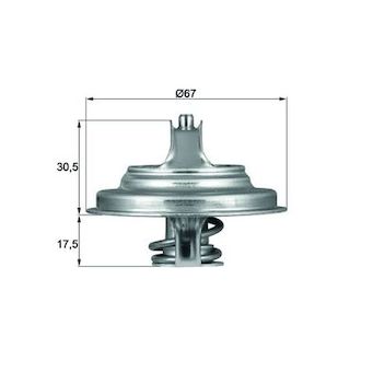 Termostat, chladivo MAHLE TX 54 83D