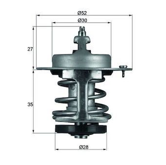 Termostat, chladivo MAHLE TX 69 79