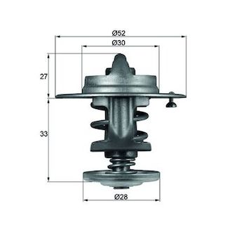 Termostat, chladivo MAHLE TX 80 83