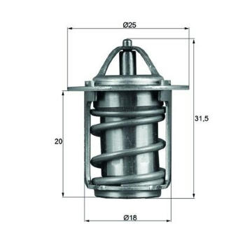 Termostat, chladivo MAHLE ORIGINAL TX 6 83