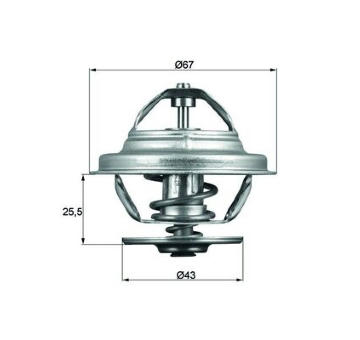 Termostat, chladivo MAHLE TX 56 71