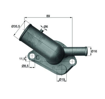 Termostat, chladivo MAHLE TI 64 87D