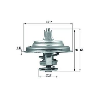 Termostat, chladivo MAHLE TX 97 79D