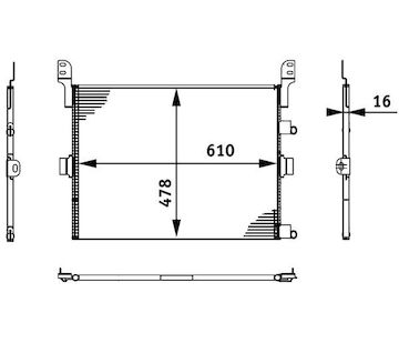 Kondenzátor, klimatizace MAHLE AC 673 000S