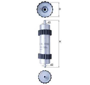 Palivový filtr MAHLE KL 1102