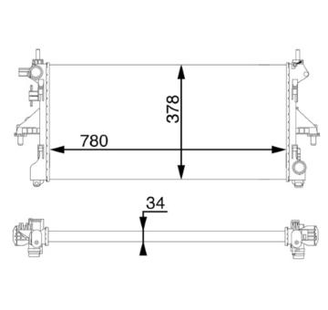 Chladič, chlazení motoru MAHLE CR 1034 000S