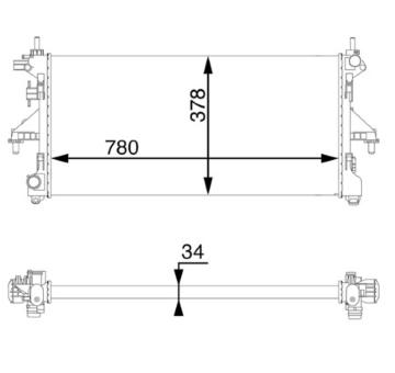 Chladič, chlazení motoru MAHLE CR 1069 000S