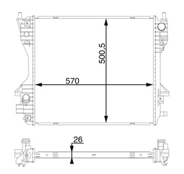 Chladič, chlazení motoru MAHLE CR 1358 000S