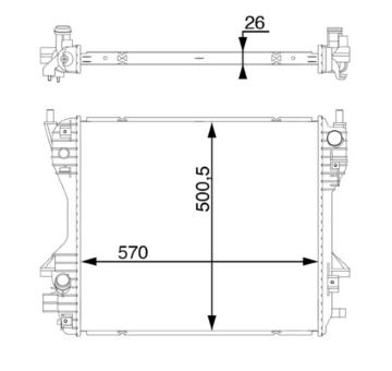 Chladič, chlazení motoru MAHLE CR 1363 000S