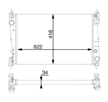 Chladič, chlazení motoru MAHLE CR 1582 000S