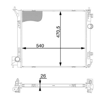 Chladič, chlazení motoru MAHLE CR 1594 000S