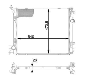 Chladič, chlazení motoru MAHLE CR 1595 000S