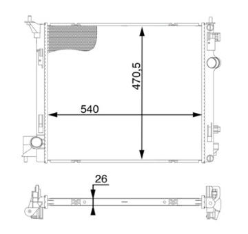 Chladič, chlazení motoru MAHLE CR 1596 000S